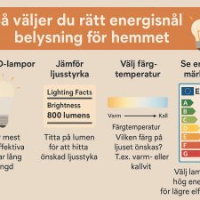 Så väljer du rätt energisnål belysning för hemmet