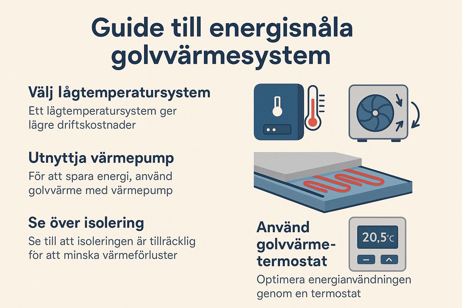Guide till energisnåla golvvärmesystem