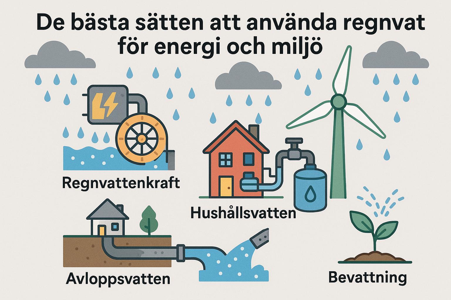 De bästa sätten att använda regnvatten för energi och miljö