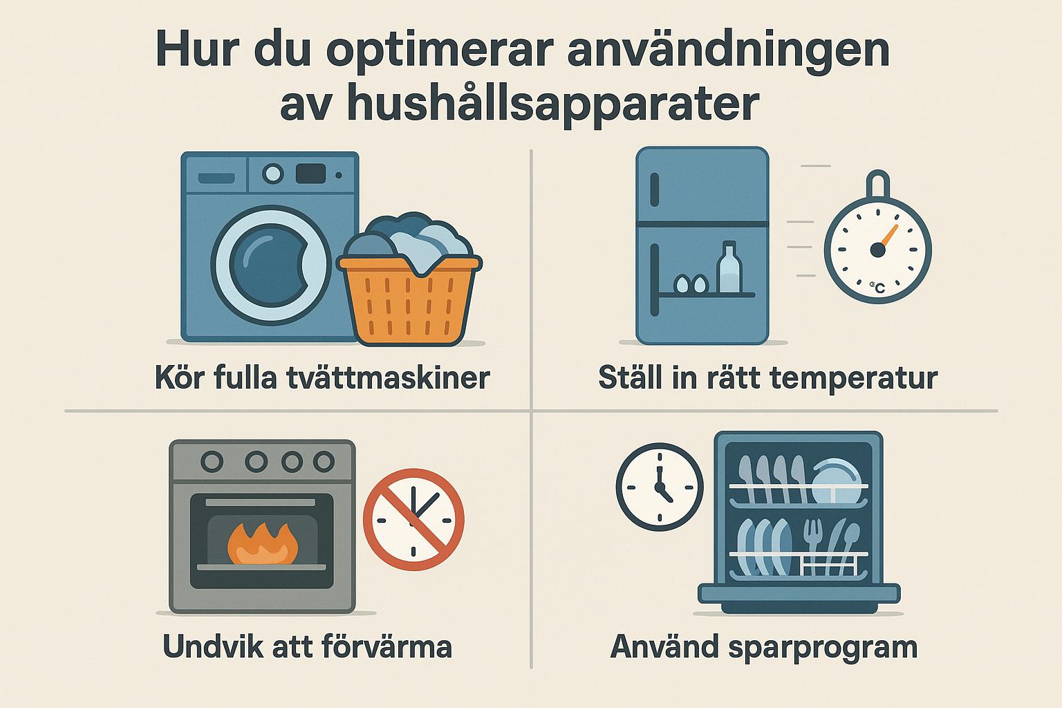 Hur du optimerar användningen av hushållsapparater