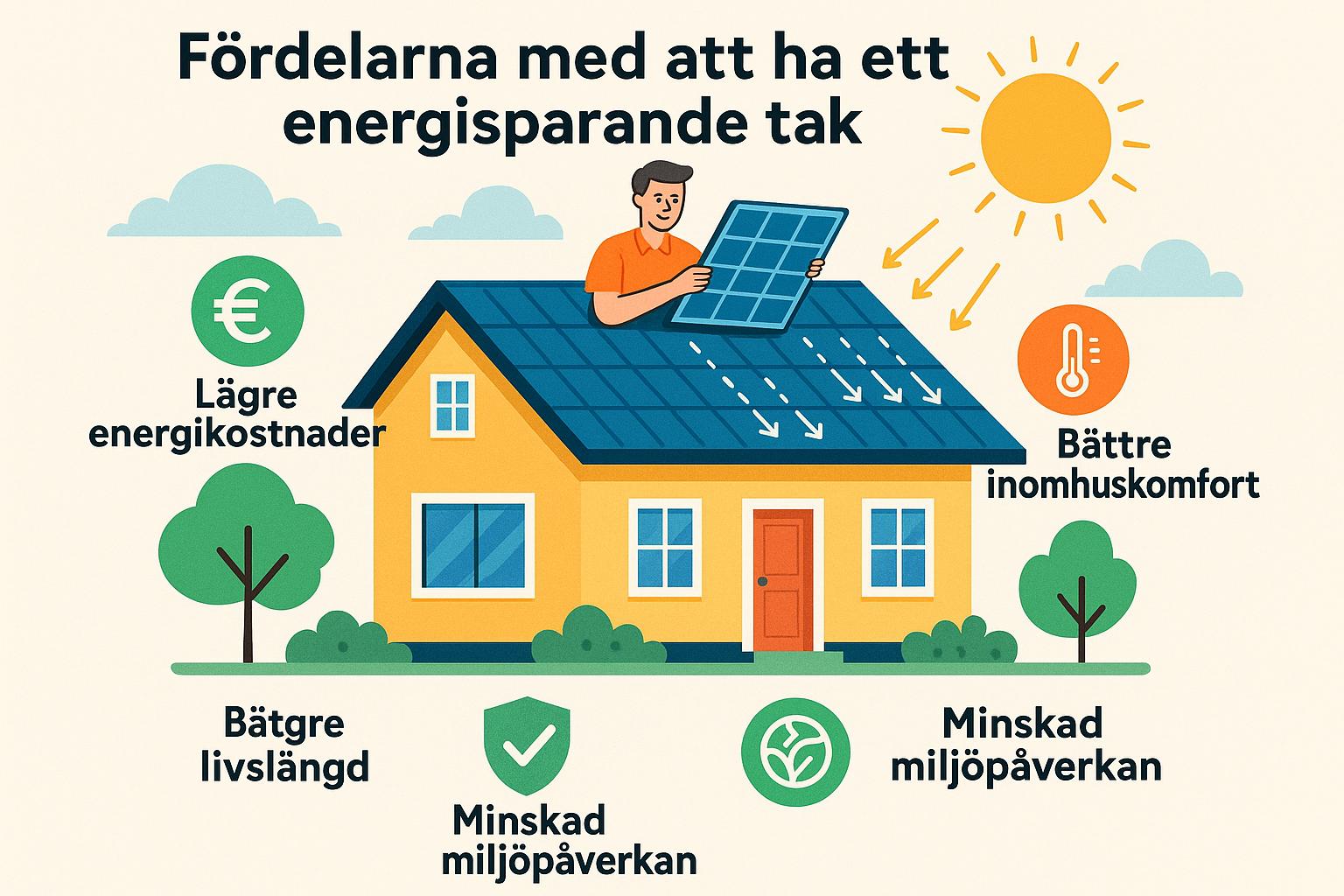 Fördelarna med att ha ett energisparande tak