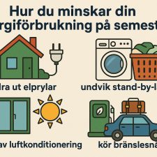 Hur du minskar din energiförbrukning på semestern