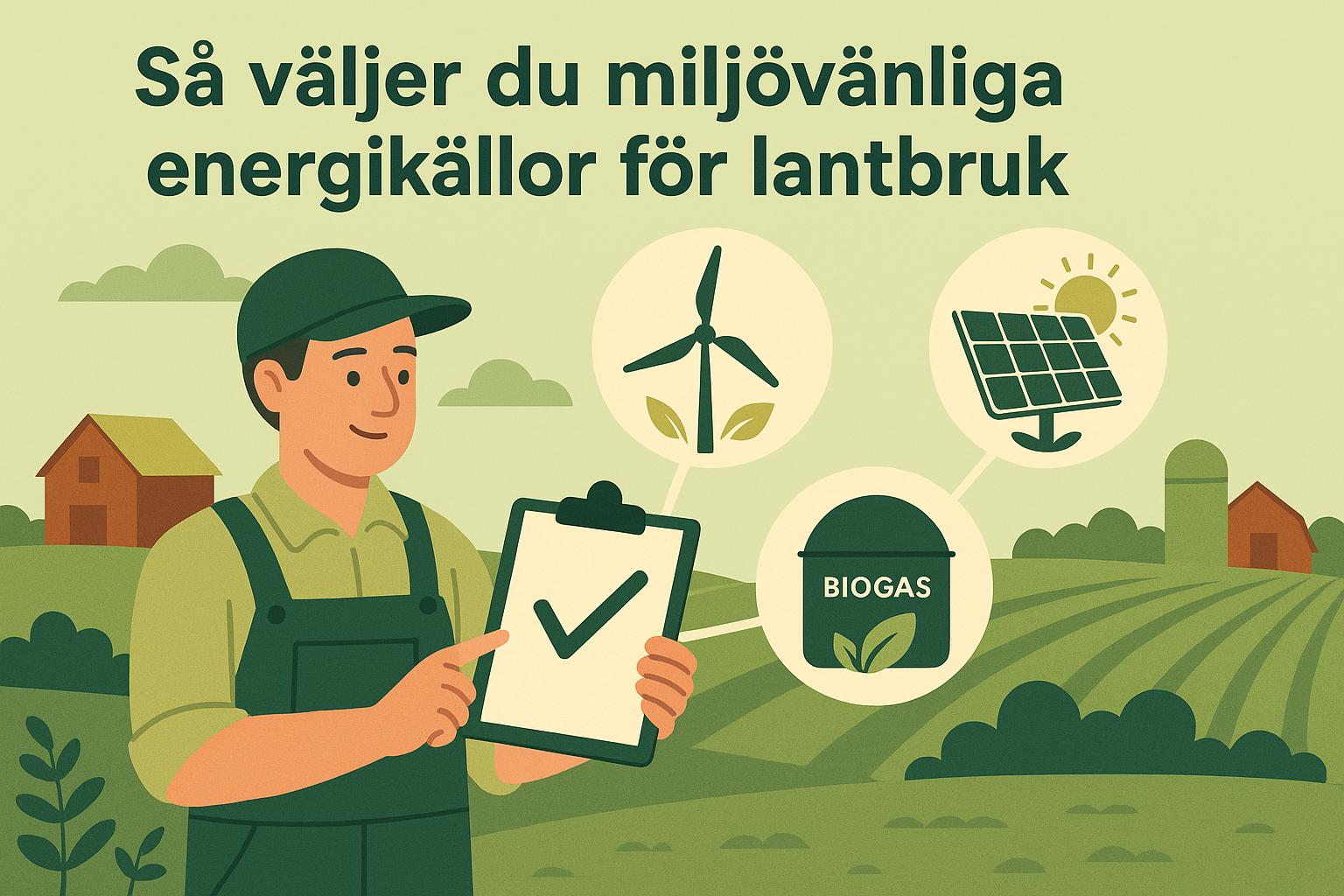 Så väljer du miljövänliga energikällor för lantbruk