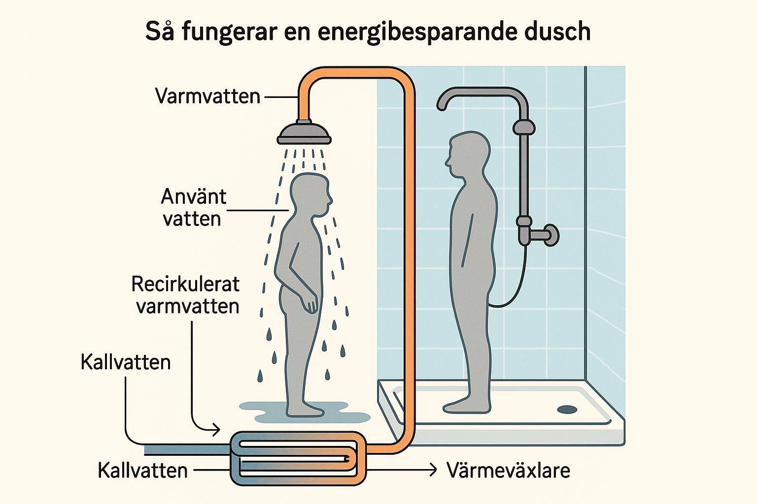 Så fungerar en energibesparande dusch