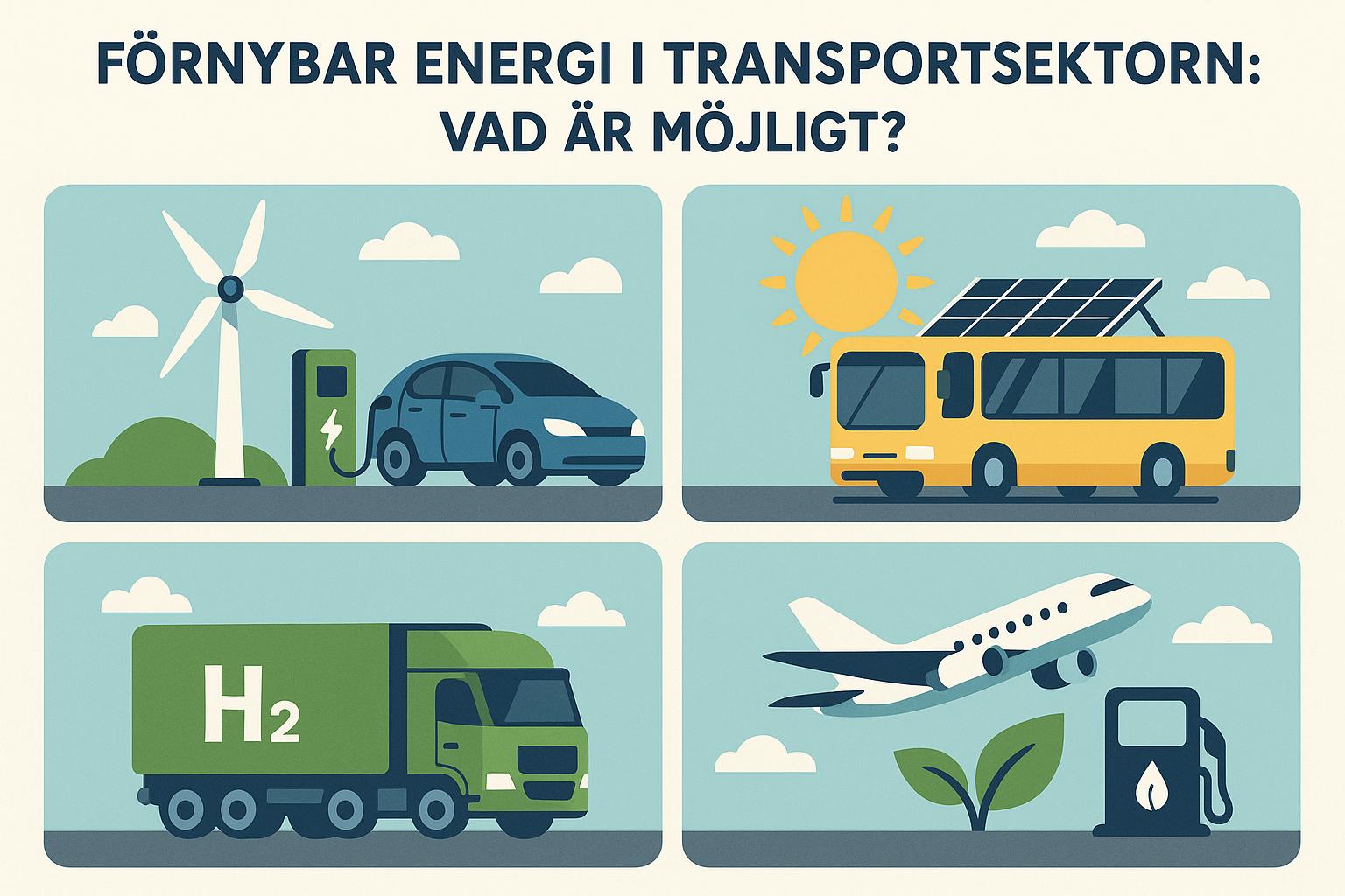 Förnybar energi i transportsektorn: Vad är möjligt?