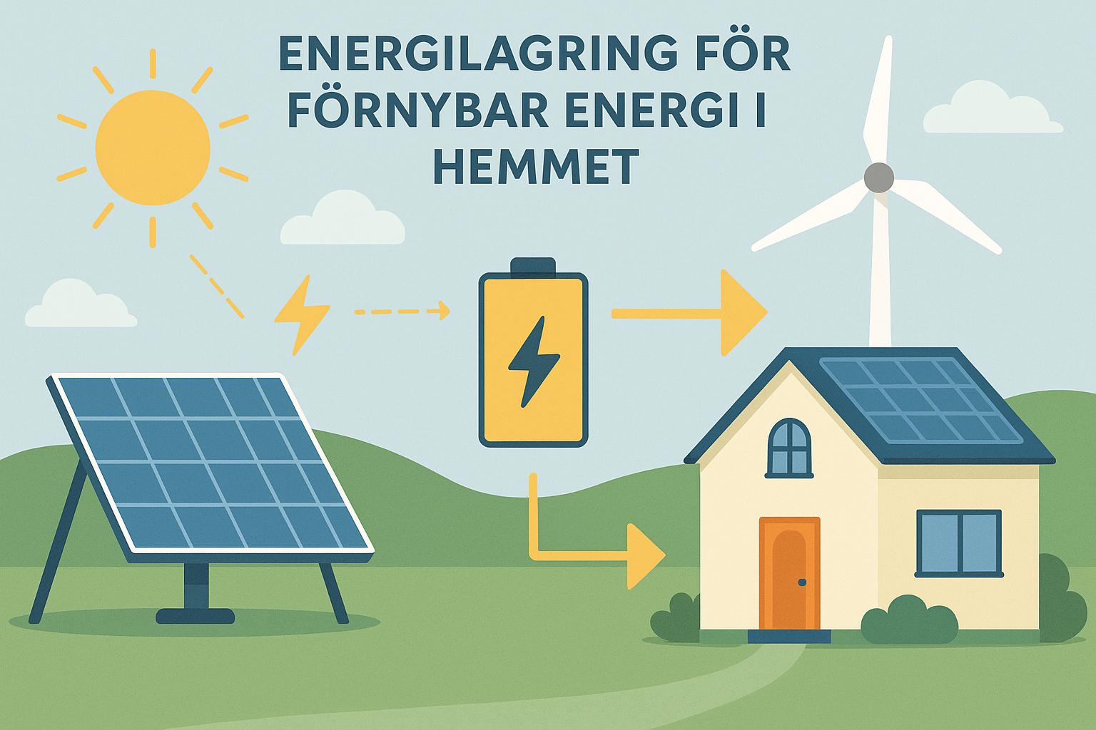 Hur energilagring fungerar för förnybar energi i hemmet