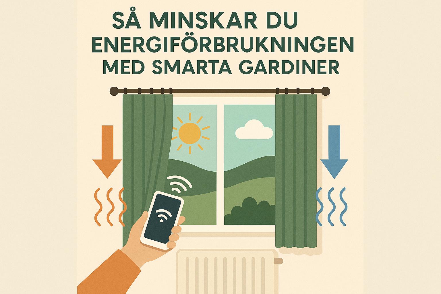 Så minskar du energiförbrukningen med smarta gardiner