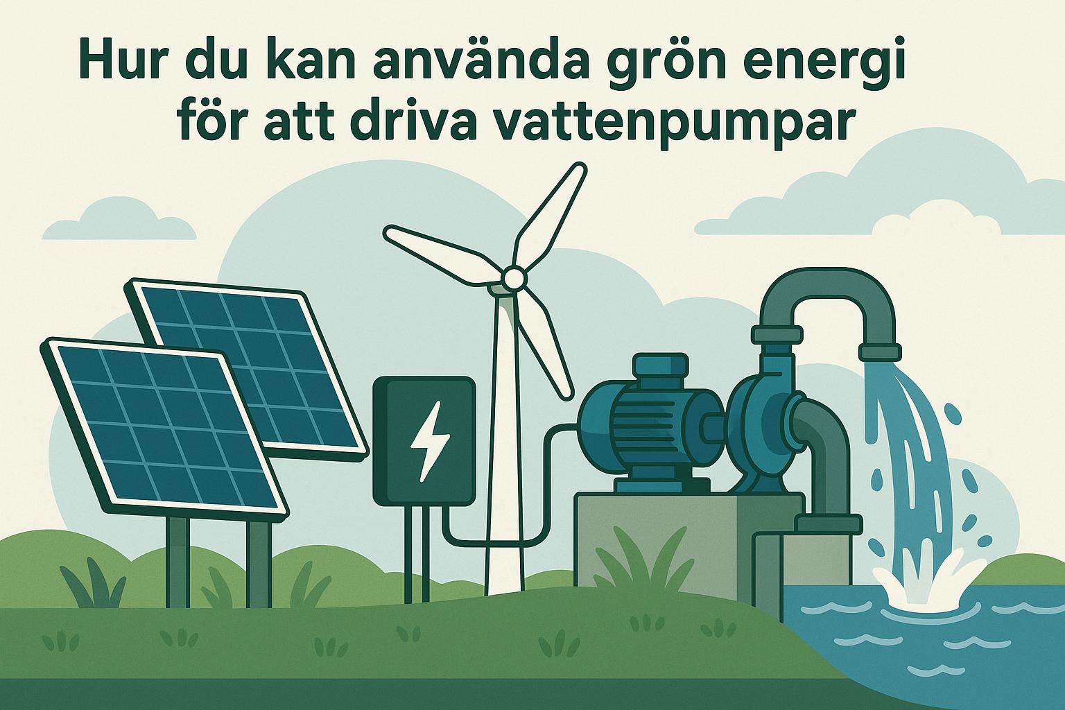 Hur du kan använda grön energi för att driva vattenpumpar