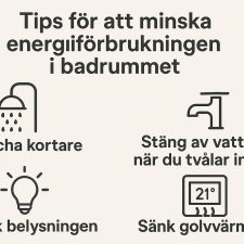 Tips för att minska energiförbrukningen i badrummet