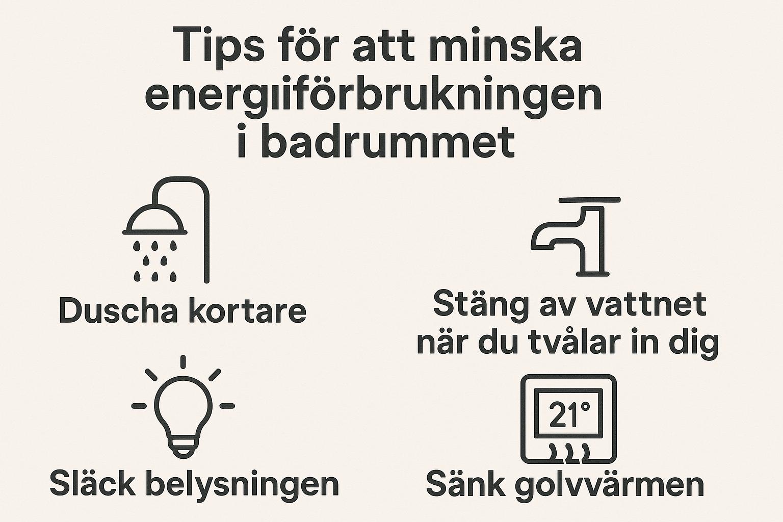 Tips för att minska energiförbrukningen i badrummet